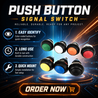 Interrupteur à bouton-poussoir métallique étanche, momentané ou à enclenchement, avec panneau LED, 12mm 16mm 19mm 22mm, pour contrôle industriel