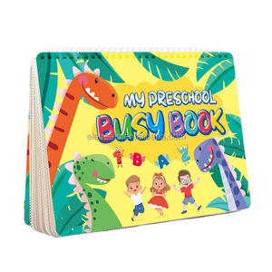 Enfant enfants éducation préscolaire Mantasory effaçable bricolage nourriture dinosaure véhicule Abc et numéros livre occupé pour bébé - Product Image 1