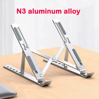Support de tablette d'ordinateur pliable vertical portable pour installer des ordinateurs portables en alliage d'aluminium avec hauteur multi-angle réglable