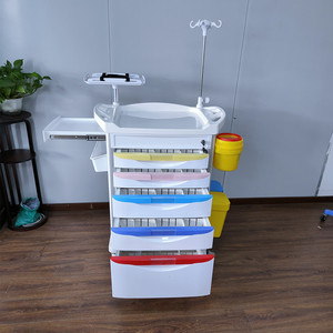 <span class=keywords><strong>Chariot</strong></span> <span class=keywords><strong>d</strong></span>'<span class=keywords><strong>urgence</strong></span> médical avec tiroirs de rangement, utilisation en USI et en UR, mobilier hospitalier, en métal et ABS, type <span class=keywords><strong>chariot</strong></span> - Product Image 3