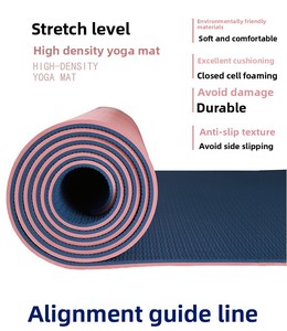 Tapete de <span class=keywords><strong>Yoga</strong></span> Antideslizante Personalizado con Líneas de Alineación, Tapete Ecológico de Alta Densidad <span class=keywords><strong>para</strong></span> Casa y Estudio, Tapete de <span class=keywords><strong>Yoga</strong></span> de Caucho Natural - Product Image 2