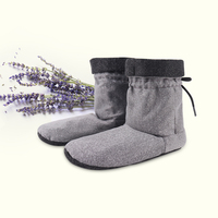 Bottes chauffantes pour les pieds au micro-ondes - Chaussures chauffantes aux particules d'argile naturelle pour une meilleure circulation sanguine et un soulagement du stress