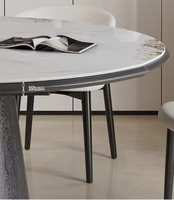 Table à manger pliante de luxe multifonctionnelle de haute qualité avec design rond carré, mobilier de salle à manger moderne, table à manger