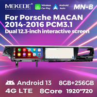 Radio para Auto Mekede MNB con Pantalla Dual IPS de 12.3 Pulgadas, Sistema Android, 4G, WIFI, GPS para Porsche MACAN 2014 2015 2017