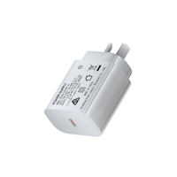 Chargeur rapide GaN portable double port Type-C 20W certifié SAA, norme australienne, compatible avec les téléphones