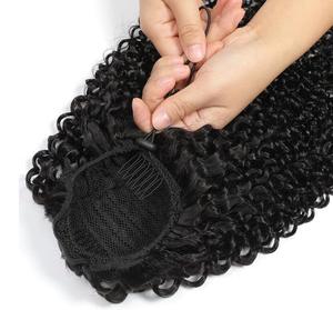 100% Virgin Remy Human <strong>Hair</strong> Chinese <strong>Hair</strong> Ponytail 8-24inch Kinky <strong>Curly</strong> Drawstring Wrap Natural Instant <strong>Hair</strong> <strong>Piece</strong> for Women - Product Image 6