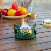 Réchaud à alcool liquide portable ultra-léger d'extérieur mini réchaud à bloc solide pêche eau bouillante théière réchaud de cuisson