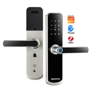 Cerradura de puerta inteligente wifi heavy duty ip66 push pull digital finger lock alexa smart door lock wifi smartlock