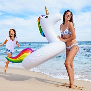 Factory Wholesale High Quality PVC Large Size <strong>Inflatable</strong> Cute <strong>Unicorn</strong> Pool <strong>Float</strong> with Cup Holder for Adults and Family Party Fun - Product Image 2