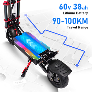 Scooter Eléctrico K8 en Stock en la UE, Envío Gratis, 80-110 KM de Autonomía, Batería de Litio de 60V 38Ah, Neumático Grueso de 12 Pulgadas, para Adultos - Product Image 4