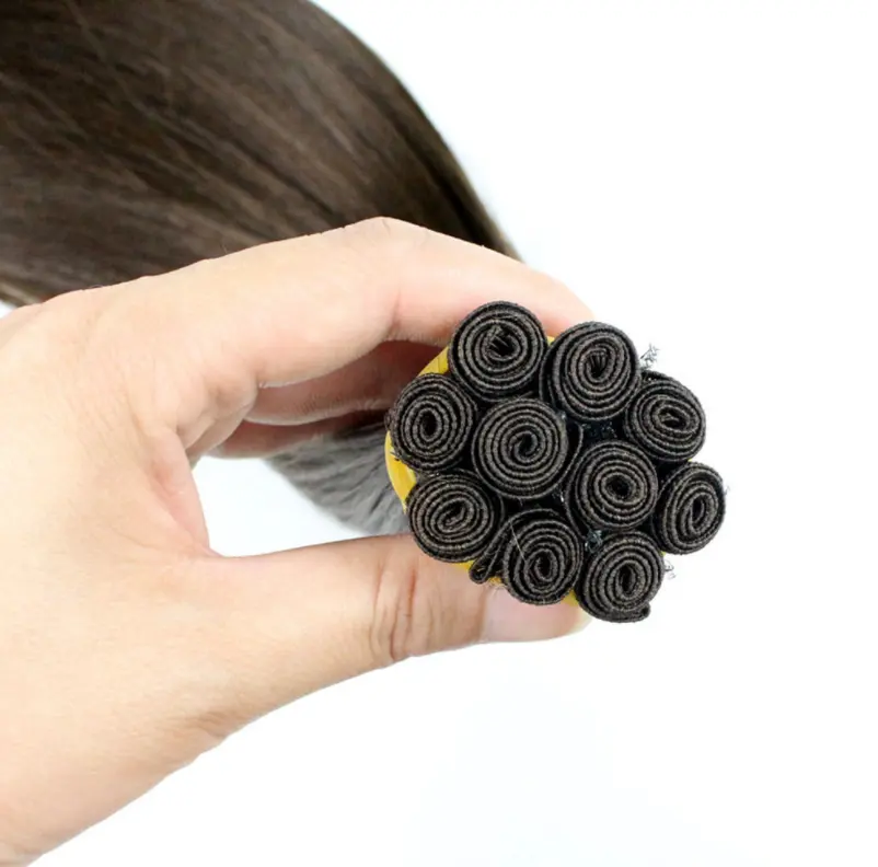 TopElles hair weft human hair hand tied weft 12a top quality fast shipping for fashion women