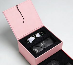 Eco Friendly Recycled Materials Custom Logo Luxury Rigid Paper Reusable Portable Protective Case Eyewear Glasses Packaging <b>Box</b> - Product Image 1