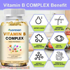 كبسولات فيتامين ب المركب من أوسريسون، معتمدة حلال، تحتوي على فيتامين ب1 وب6 وب12، مكمل غذائي للطاقة - Product Image 2