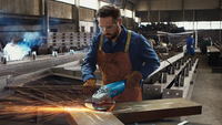 Meuleuse d'angle électrique industrielle sans balais 2200W GWS 2200-180/230 pour usage intensif, taux de décapage de matériaux élevé, bricolage