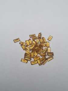 Citrine naturelle taille baguette 3x6 mm, pierre précieuse en vrac |   Pierre de citrine jaune facettée pour la fabrication de bijoux |   Fournisseur en gros - Product Image 3