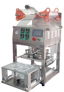 Machine de scellage de films personnalisée pour boîtes de bureau, scellage thermique des bords, emballage de films en aluminium pour yaourts et boîtes en plastique - Product Image 4