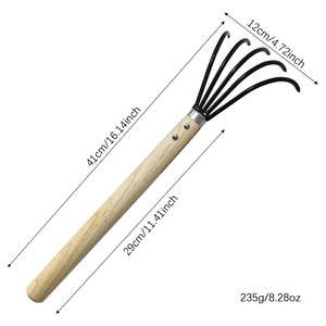 Râteau de plage en acier au manganèse épaissi, outil de pêche en mer pour les coquillages fleuris et les crabes, petite pelle <span class=keywords><strong>à</strong></span> sable - Product Image 3