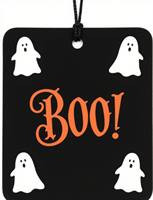 TURUI Cadeau d'Halloween Design Horreur Moderne Cool Portable Parfum de Voiture Personnalisé Différentes Senteurs Désodorisant en Papier 3 Ans