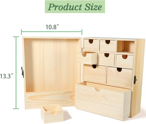 Bois bébé souvenir boîte nouveau-né <span class=keywords><strong>personnalisé</strong></span> bébé livre première dent et Curl boîte bricolage grand bois mémoire organisateur boîte - Product Image 2