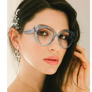 新设计散装眼镜眼睛处方清晰猫眼镜眼镜装饰眼镜框