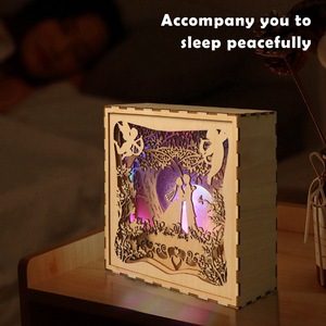 Wholesales DIY 3d Wooden <b>Puzzle</b> for Adults Kids for Home Decor Night Lights for Romantic Lovers and Valentine's Day - Product Image 5