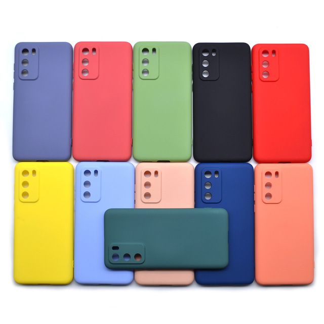 Custom Original Design Matte Candy Color Soft TPU Liquid Silicon Cell Phone Case for Huawei P50 Pro Custom Rubber Case Covers