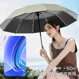 Automatic Folding Umbrella 348 Bones Reinforced Windproof UPF50+ Sunny And Rainy Use - Product Image 4