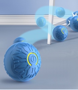 Akıllı dayanıklı 360 ° USB şarj aleti yürüyüş Pet haddeleme topu şarj edilebilir otomatik TPR kauçuk interaktif kediler köpekler için evcil hayvan topu oyuncak - Product Image 2