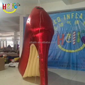 Accesorios de decoración de escenario publicitario, modelo personalizado, zapatos rojos gigantes, tacón alto inflable - Product Image 5