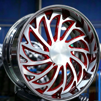 Nouvelles jantes en alliage d'aluminium forgé chromé, design concave, haute résistance, 20-24 pouces, 5x100 6x139.7, adaptées aux SUV et aux pick-up
