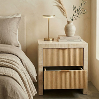 Table d'appoint en marbre travertin avec tiroir, table de chevet moderne pour salon, chambre à coucher, salle à manger, écologique et durable
