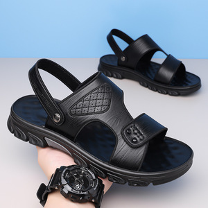 Sandalias de Hombre con Suela Gruesa, Grises, Planas, Antideslizantes, para Playa, Estilo Casual, para el Verano 2025 - Product Image 2