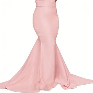 Robes de <span class=keywords><strong>demoiselle</strong></span> <span class=keywords><strong>d</strong></span>'<span class=keywords><strong>honneur</strong></span> en satin silhouette sirène, couleur blush, manches courtes transparentes, <span class=keywords><strong>d</strong></span>écolleté illusion, traîne balayante, robes de soirée formelles - Product Image 6