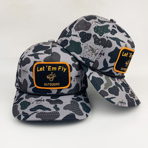 Camo Waterproof Laser Cut Hole Hat Sports Baseball <strong>Cap</strong> Custom 5 Panel Performance Embroidery Logo Rope Snapback <strong>Caps</strong> <strong>for</strong> <strong>Man</strong> - Product Image 4