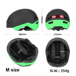 Casco Ulip con Luces LED Delanteras y Traseras, Casco de Seguridad Ajustable para Scooter Eléctrico, Bicicleta, Patineta, Hombres y Mujeres - Product Image 3