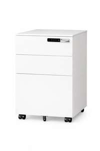 ตู้เก็บเอกสารโลหะแบบมีล้อเลื่อน 3 ลิ้นชัก พร้อมระบบล็อครหัสอิเล็กทรอนิกส์ สำหรับวางใต้โต๊ะทำงาน - Product Image 2