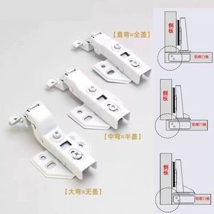 <b>White</b> Aluminum <b>Frame</b> Door Hydraulic Hinges Silent Damping Buffer Cabinet Hardware - Product Image 2