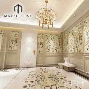 Piastrelle per pareti in marmo di design d'interni design classico per pavimenti in marmo a getto d'acqua per villa