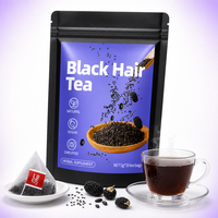 Sachets de thé noir 20 unités au sésame et à la mûre, supplément naturel végétalien à base de plantes, pour une tasse quotidienne, pur et classique