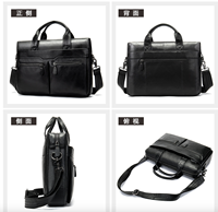 Porte-documents en cuir véritable Andong pour hommes, sac pour ordinateur portable 14 pouces, sac à main pour documents, sac messager, sac à bandoulière