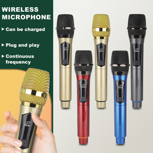 <span class=keywords><strong>Microfono</strong></span> Wireless Ricaricabile con Un Trasmettitore e Due Ricevitori per Casa, KTV, Scheda Audio, Palco, Streaming Live, Karaoke V-band - Product Image 1