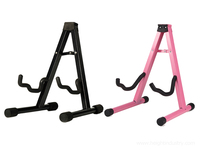 Professional Universal Pink Steel A-Frame Guitar Stand Floor Holder for Classical Guitar Stringed Instruments Parts Accessories