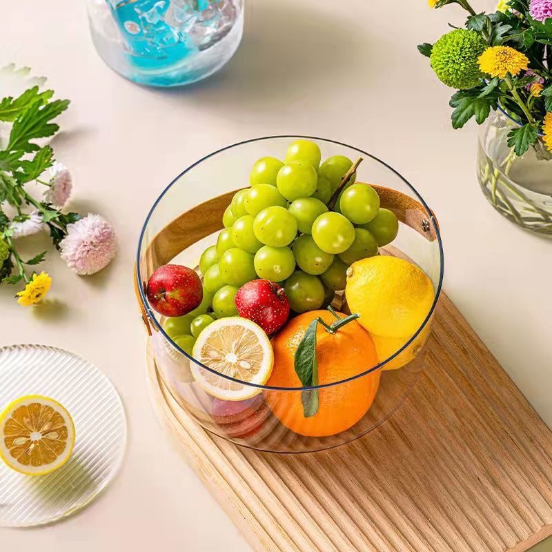 Borosilicate Ice bucket portable fruit basket field water storage bucket living room glass vase ice cube