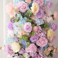 A9095 Composition florale de fleurs de cerisier violettes et roses sur panneau KT pour décoration de toile de fond de mariage