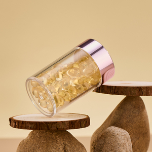 Bestseller Kunststoff verpackung Fischöl Vorrats behälter Pille Vitamine Flasche Medizin glas Pillen flasche mit galvani siertem Verschluss - Product Image 5