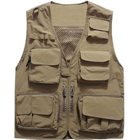 Gilet décontracté léger pour hommes, pêche en plein air, travail, Safari, voyage, photo, cargo, multi-poches