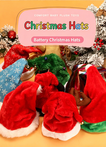 Chapeau de Père Noël Électrique Magique Dansant et Chantant en Peluche, Chapeau de Père Noël Balancelleur, Vente Chaude, Personnalisable en Gros - Product Image 2