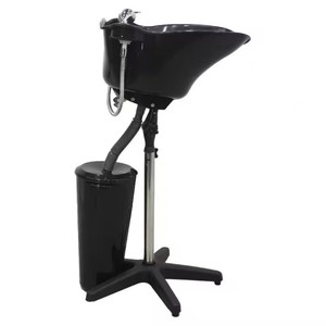 <span class=keywords><strong>Bac</strong></span> à shampoing <span class=keywords><strong>portable</strong></span> en plastique noir pour équipement de salon - Product Image 5
