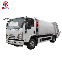 Camion à ordures compacteur de marque japonaise ISUZU, 9 mètres cubes, camions à déchets pour usage municipal