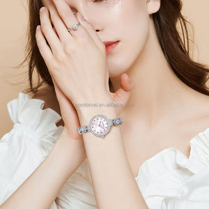 クォーツウォッチ女性用,卸売低価格トップデザイン洗練されたクラシックトレンドラウンドダイヤルステンレス鋼ストラップダイヤモンド - Product Image 4